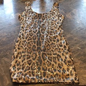 Sequin cheetah print dress | Forever 21